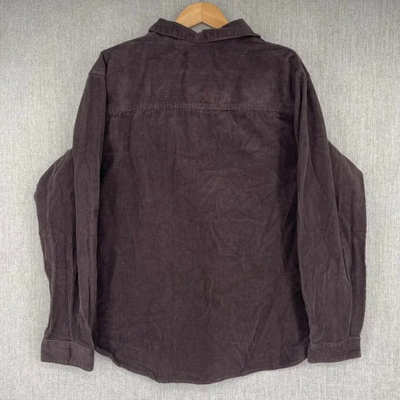 Gap Jacket Mens XXL Brown Shacket Shirt Corduroy Button Down Relaxed Retro - Picture 6 of 10